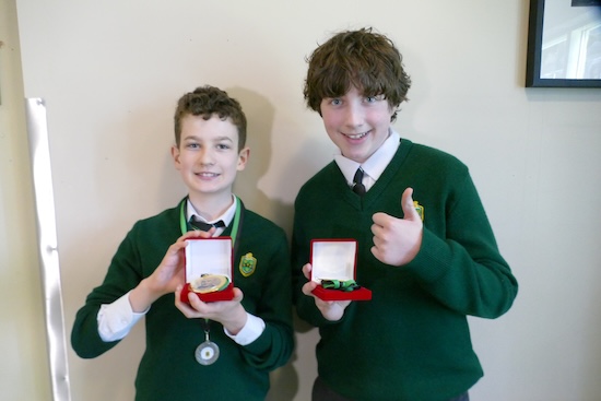 Cicero Medal 1st Yr- Oisin McGonigle, Alfie McDonnell copy 2