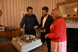 Tony Kilcommons, School Manager,
Angelina Hopkins, Senior School Principal and Brian Nolan, Junior School Principal with the design proposal